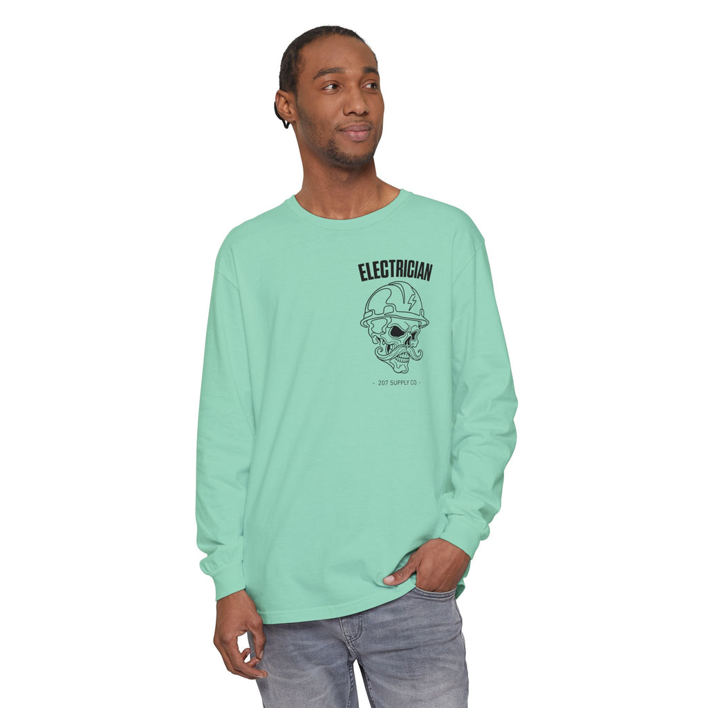 Electrician Skull Long Sleeve Tee