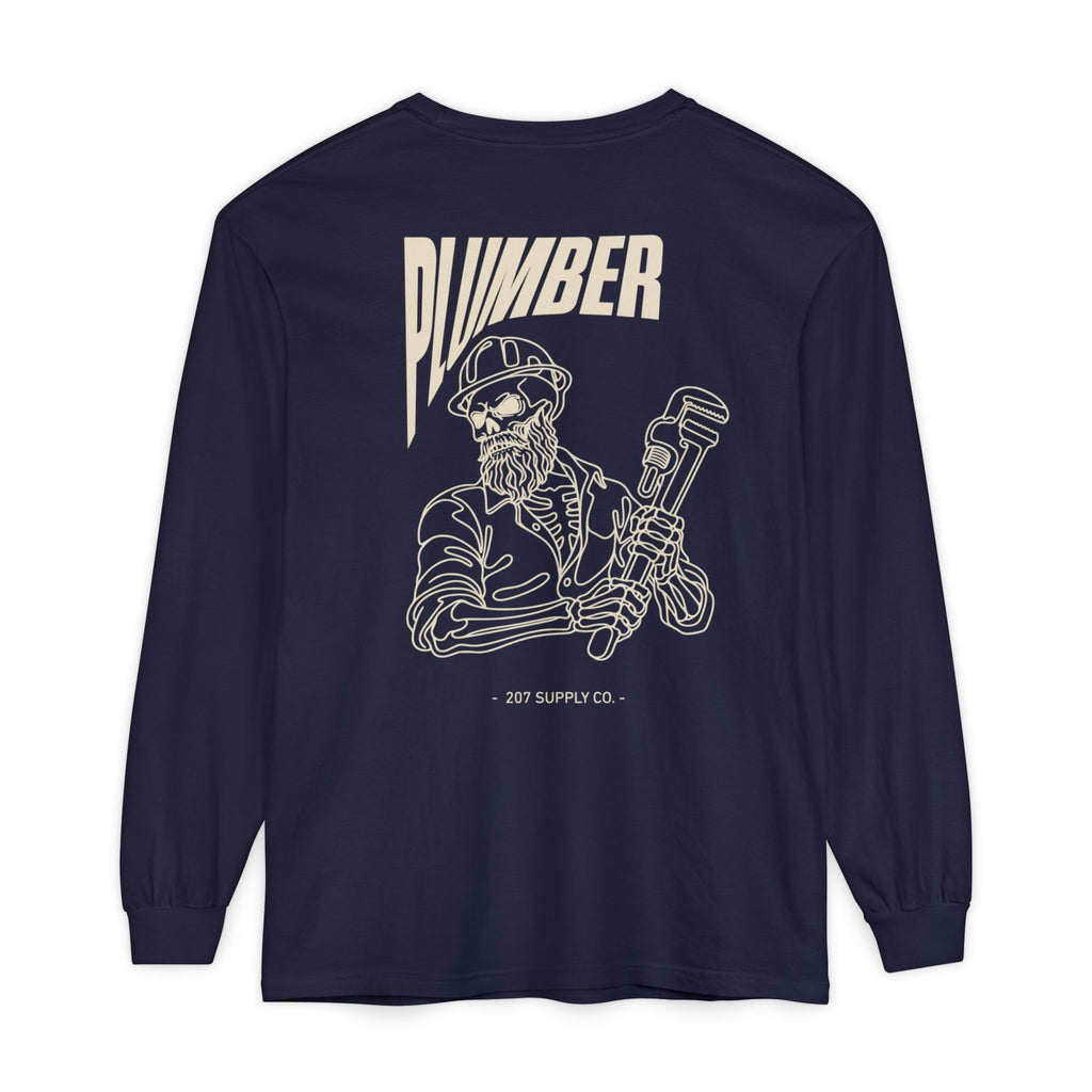 Plumber Skull Long Sleeve Tee - Dark