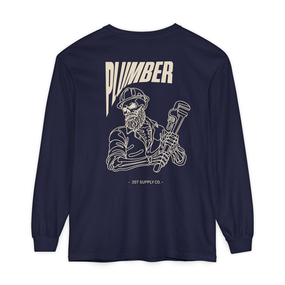 Plumber Skull Long Sleeve Tee - Dark