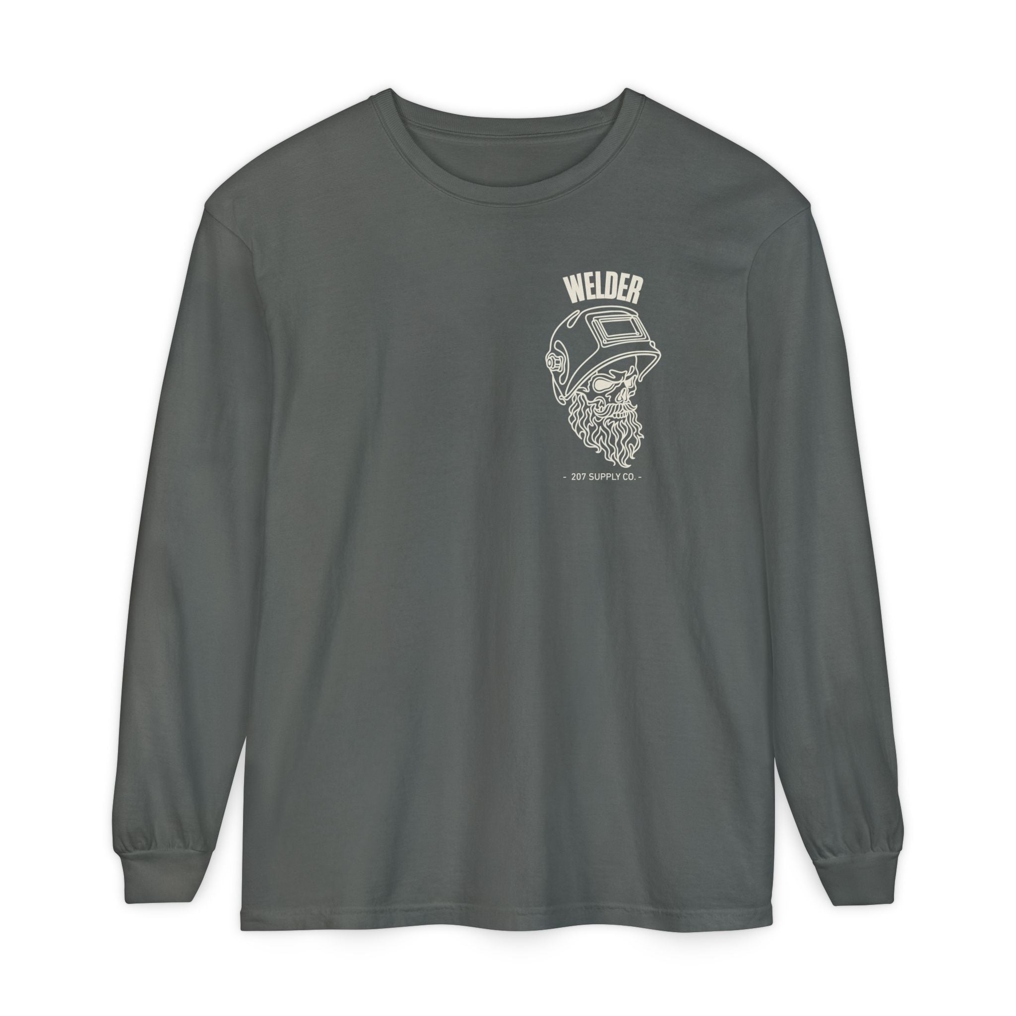 Welder Skull Long Sleeve Tee - Dark — Pepper