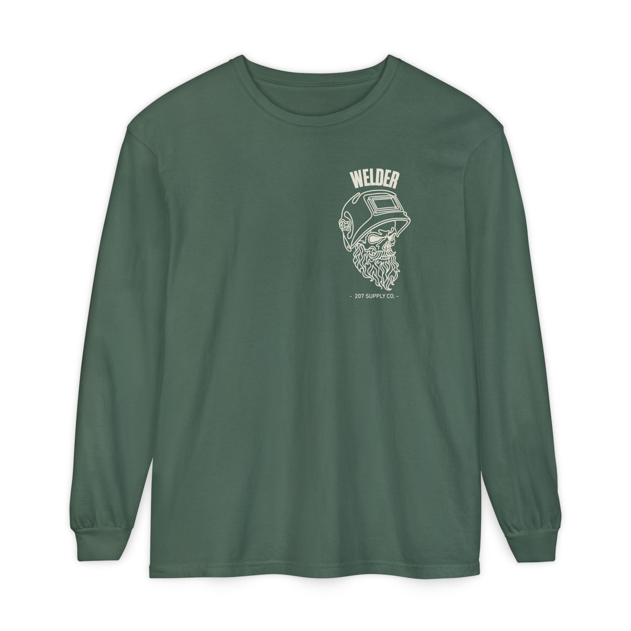 Welder Skull Long Sleeve Tee - Dark — Blue Spruce