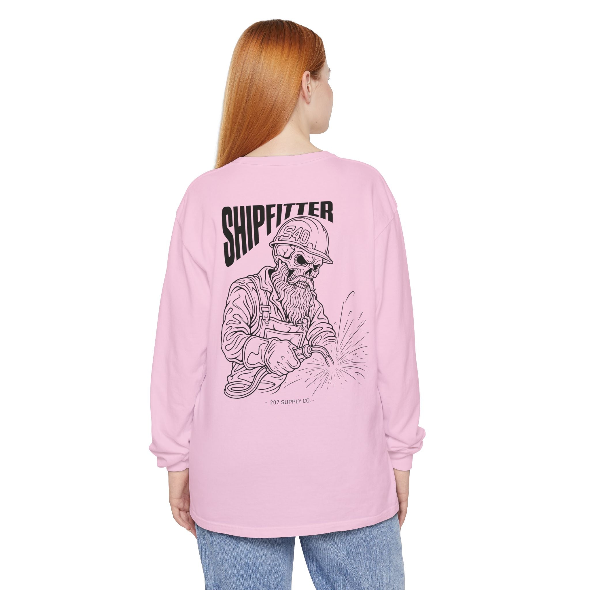 Shipfitter Bearded Skull Long Sleeve