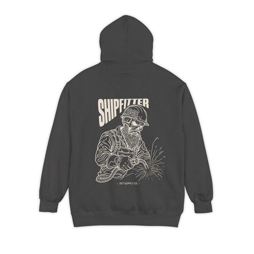 Shipfitter Bearded Skull Hoodie - Dark