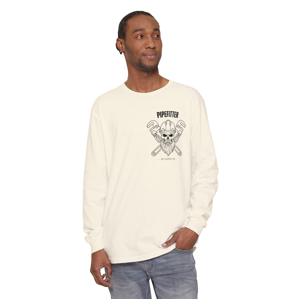 Pipefitter Skull Long Sleeve T-Shirt