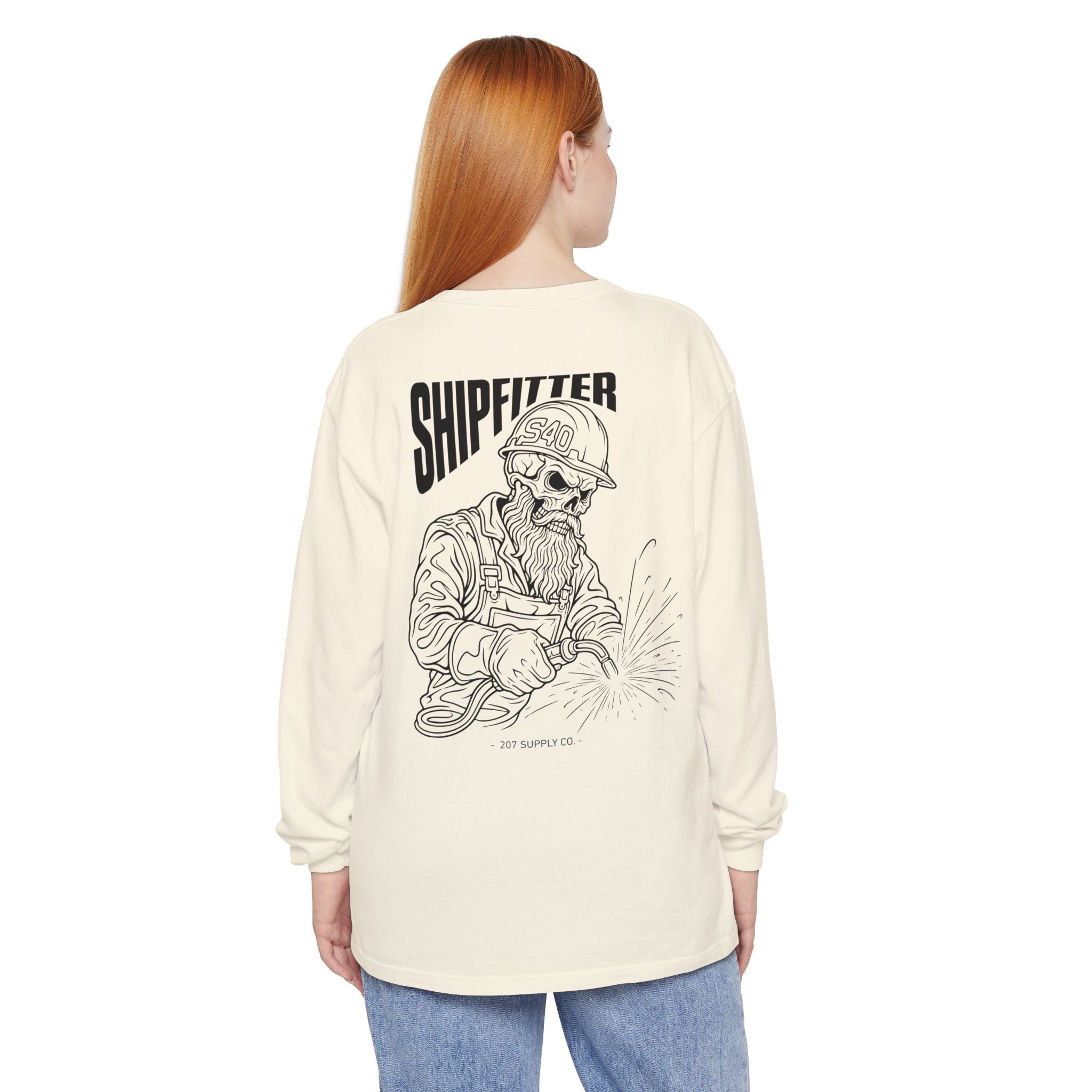 Shipfitter Bearded Skull Long Sleeve