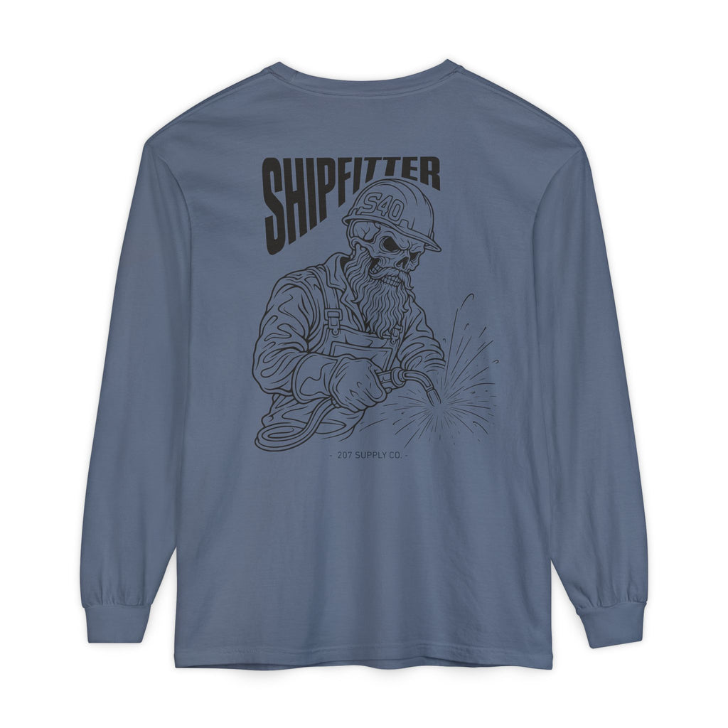 Shipfitter Bearded Skull Long Sleeve
