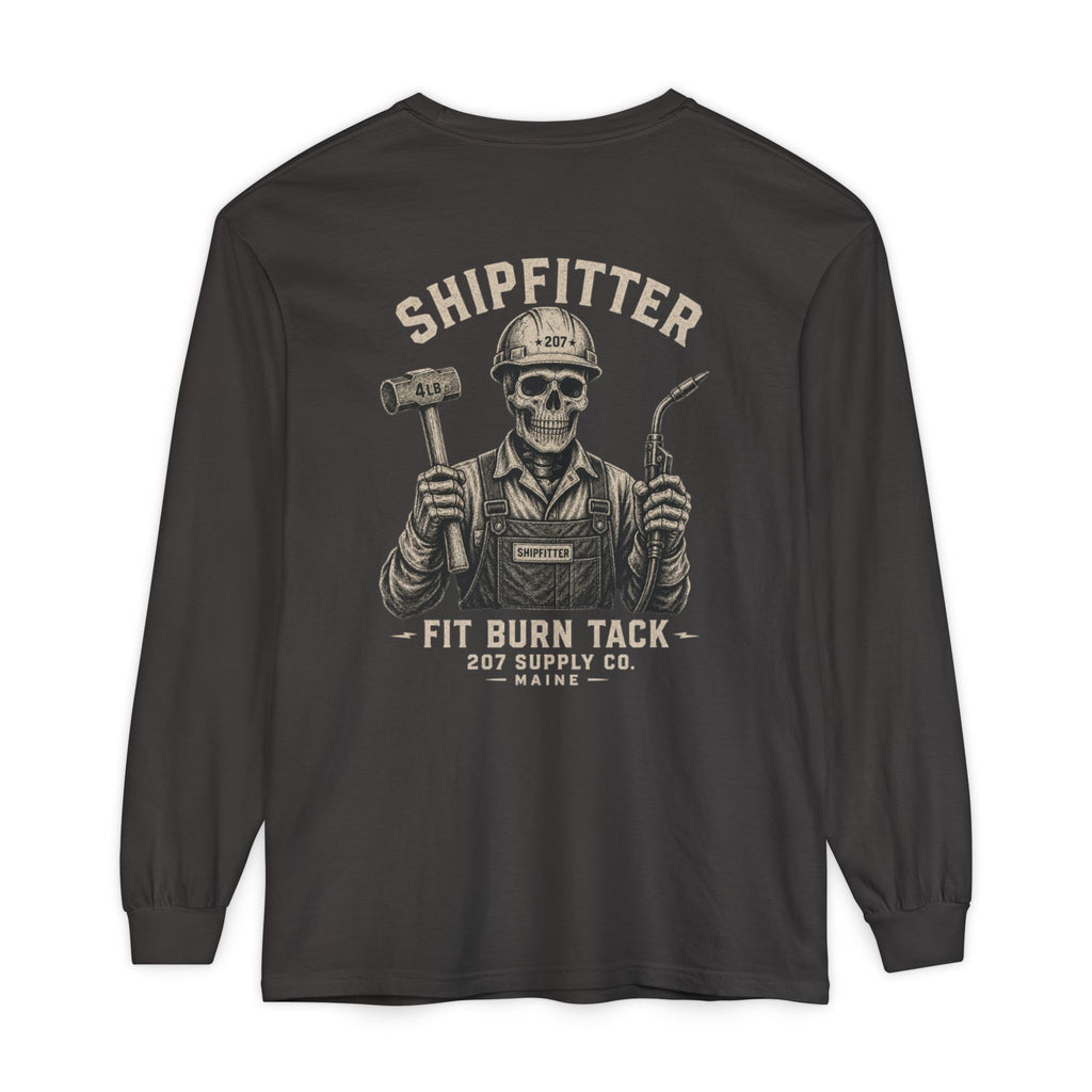 Premium Shipfitter Long Sleeve — Premium Shipfitter Skull
