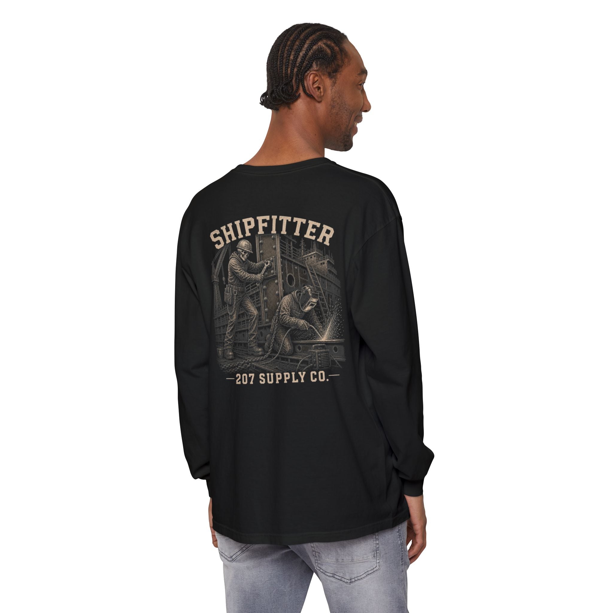 Premium Shipfitter Long Sleeve — Premium Garment-Dyed