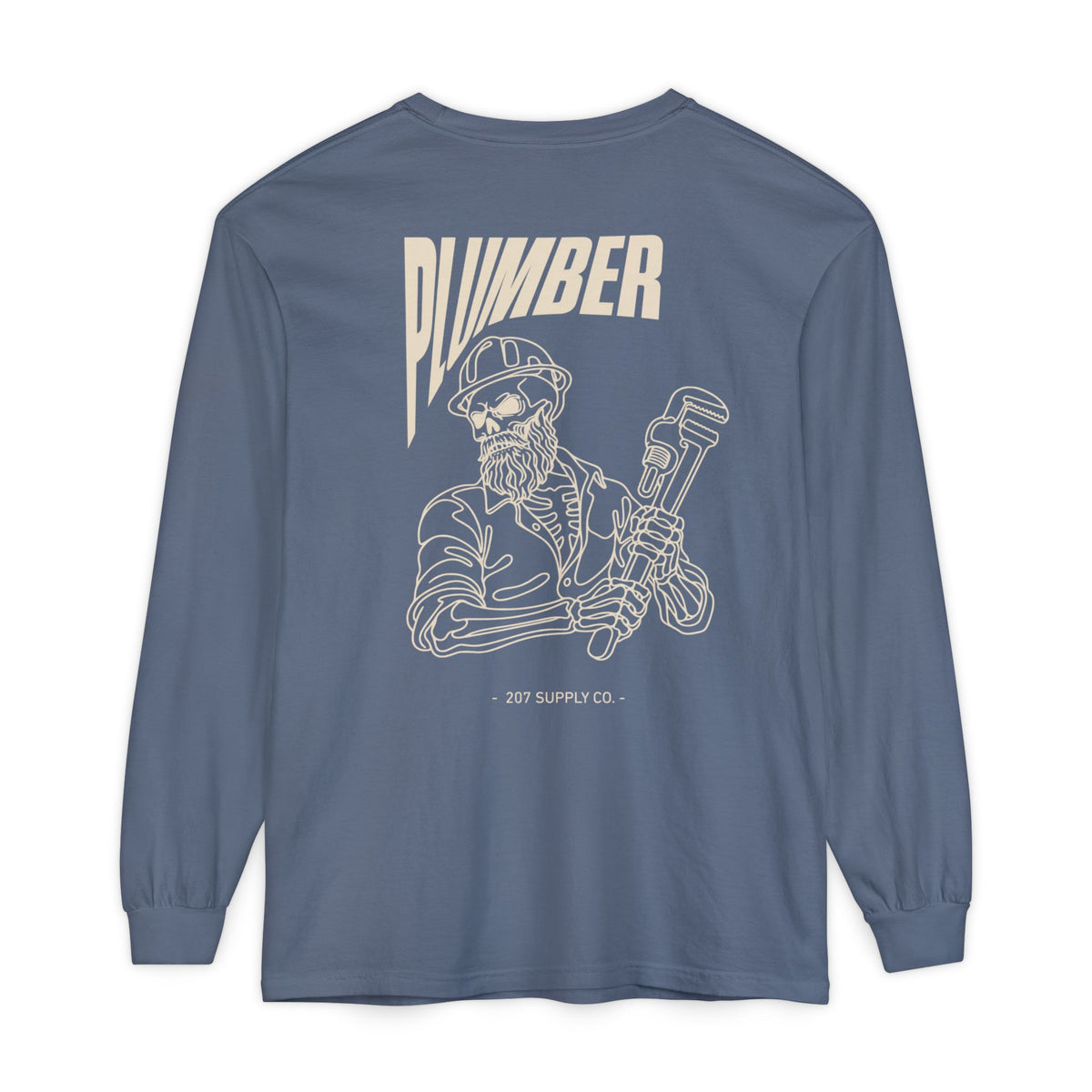 Plumber Skull Long Sleeve Tee - Dark