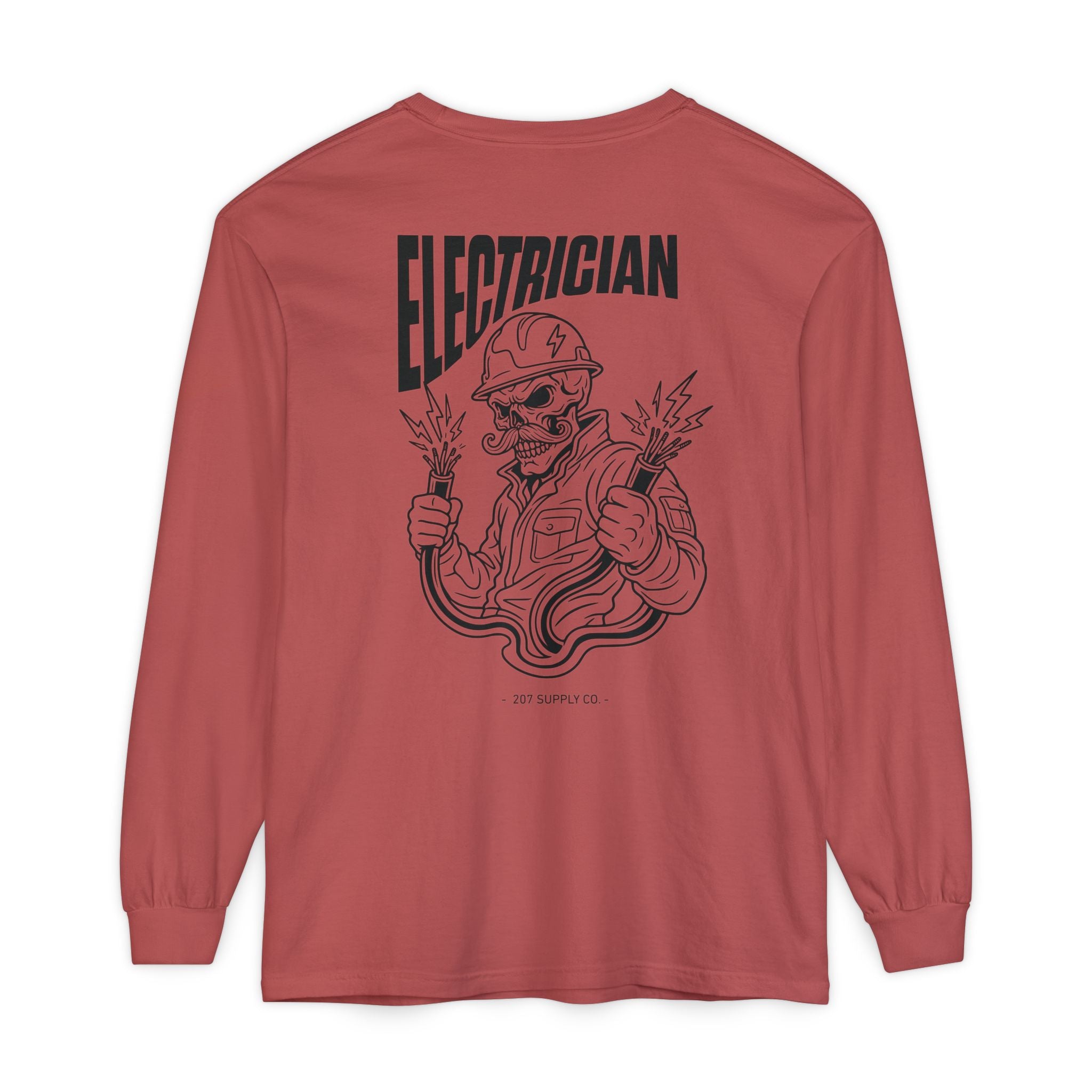 Electrician Skull Long Sleeve Tee