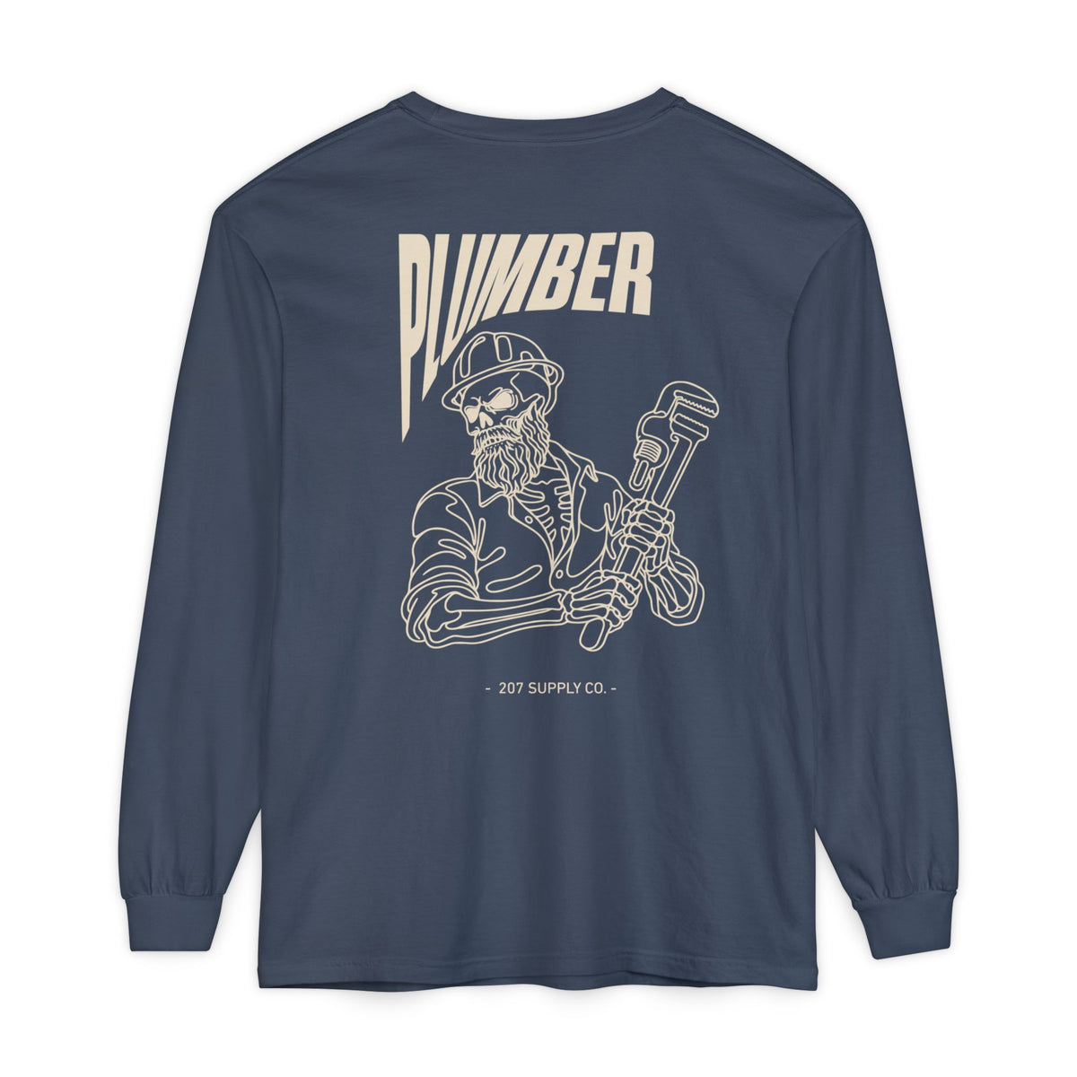 Plumber Skull Long Sleeve Tee - Dark