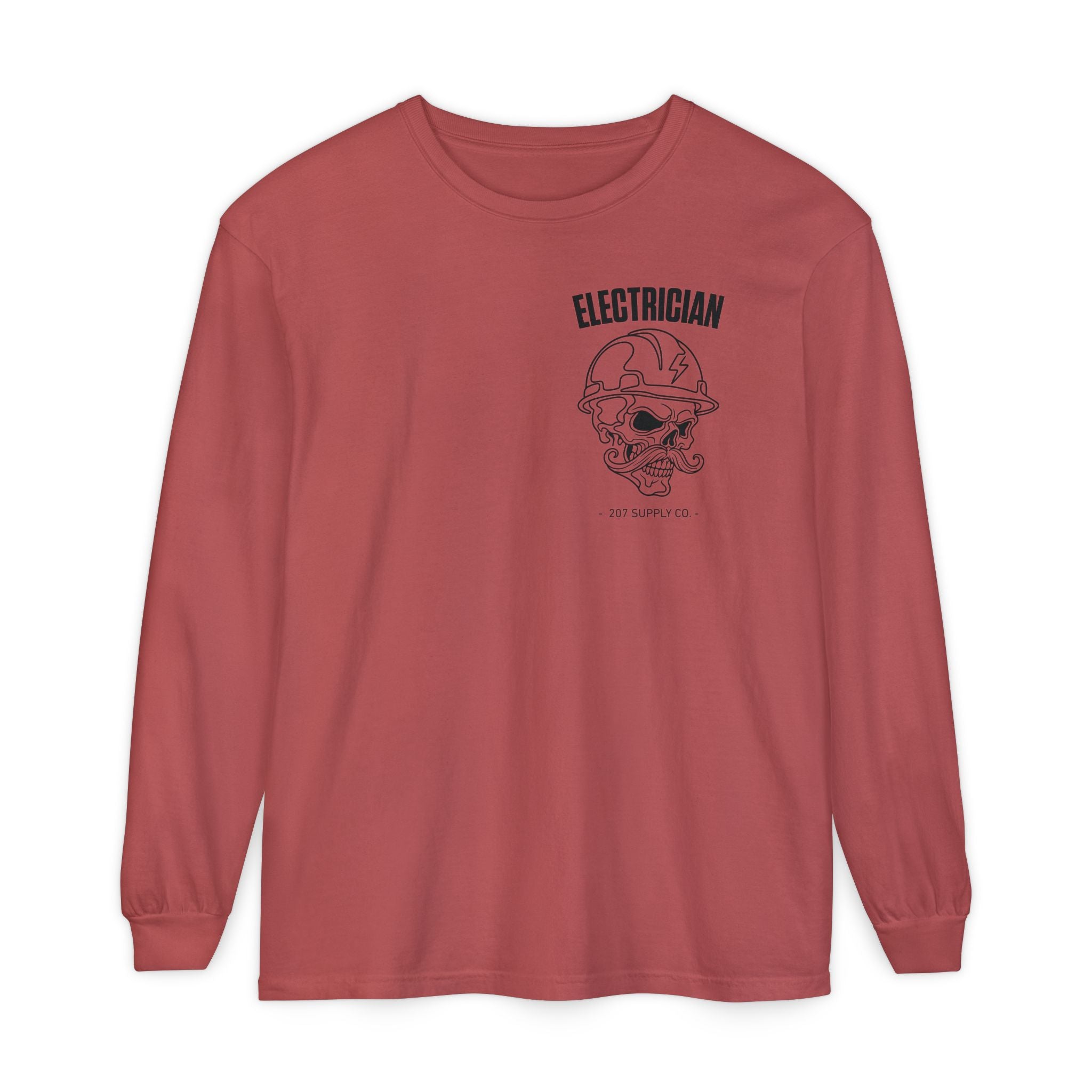 Electrician Skull Long Sleeve Tee