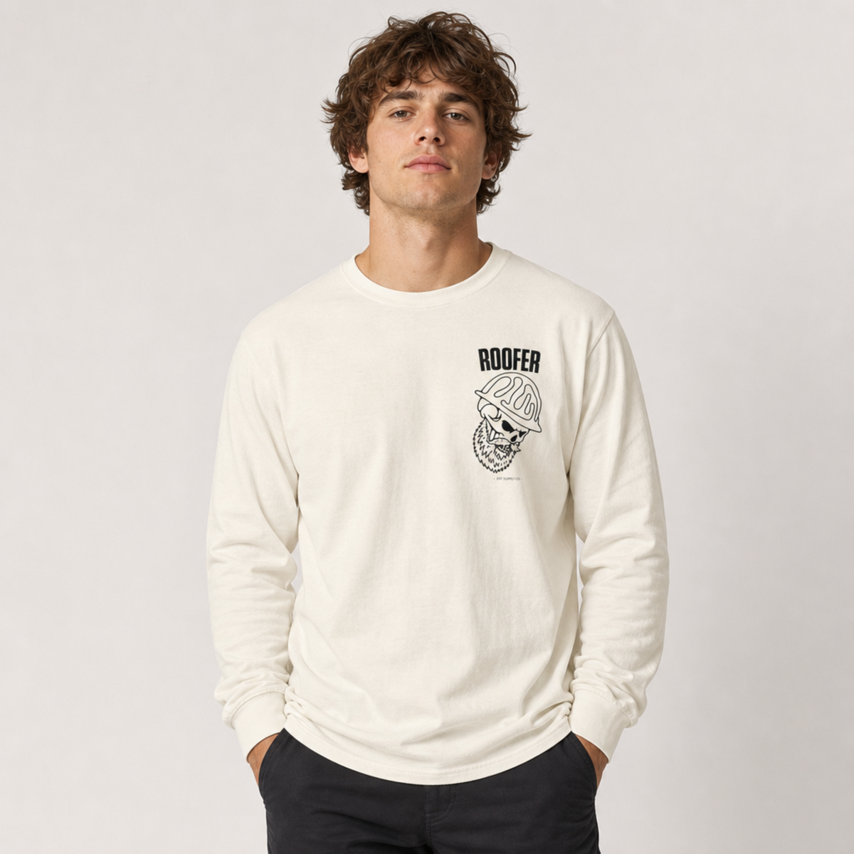 Roofer Skull Long Sleeve