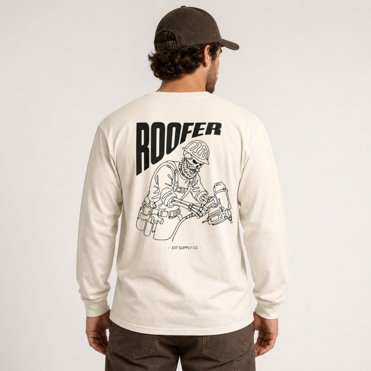 Roofer Skull Long Sleeve