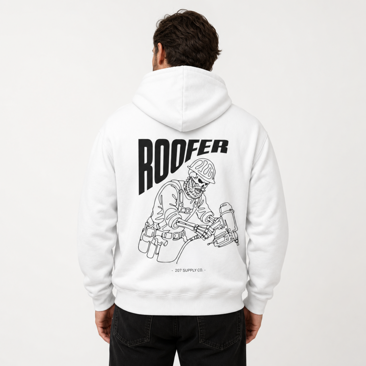 Roofer Skull Hoodie