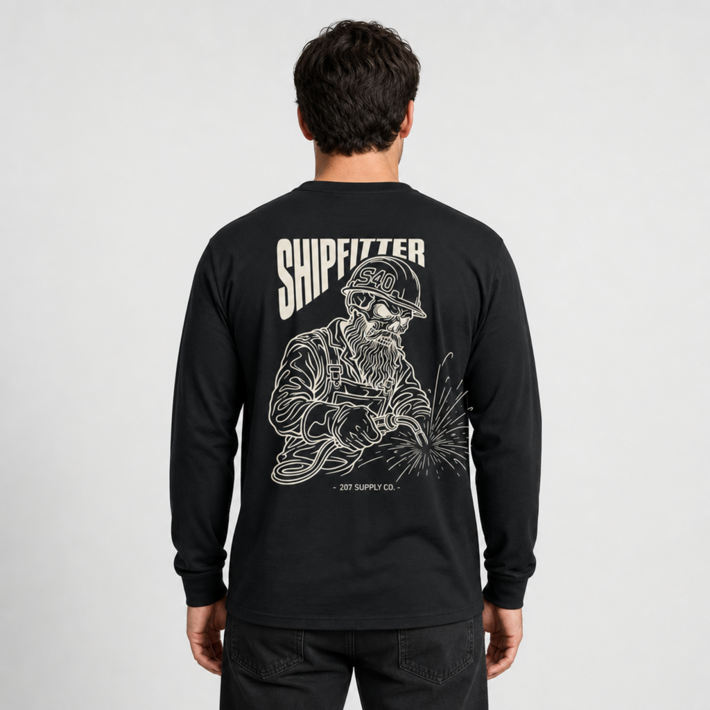 Shipfitter Skull Long Sleeve - Dark