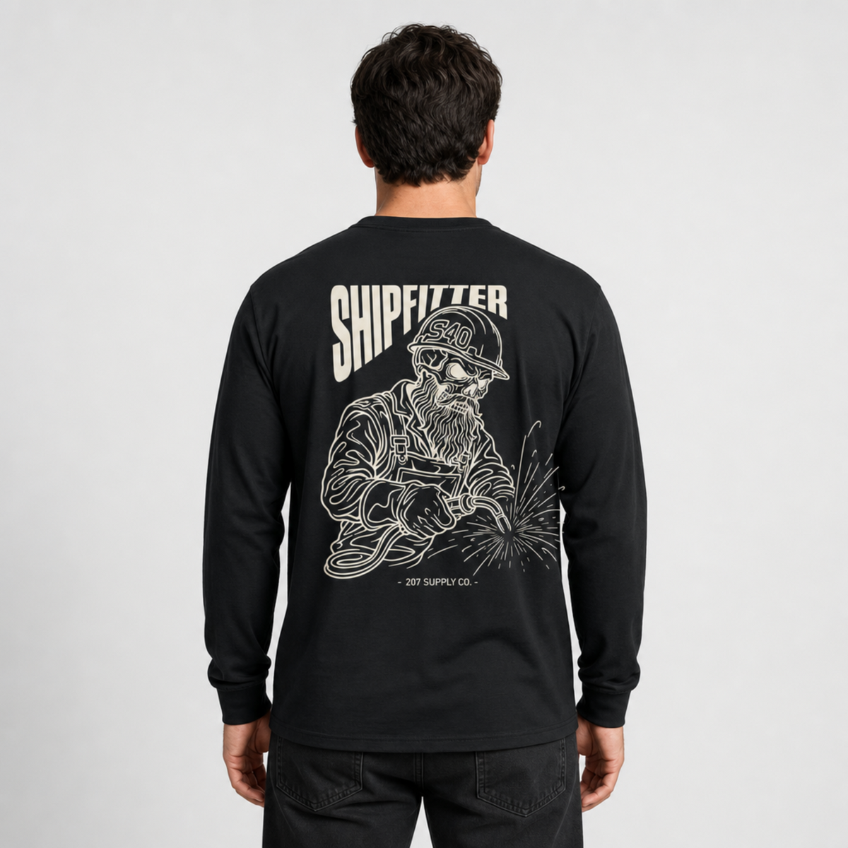 Shipfitter Skull Long Sleeve - Dark