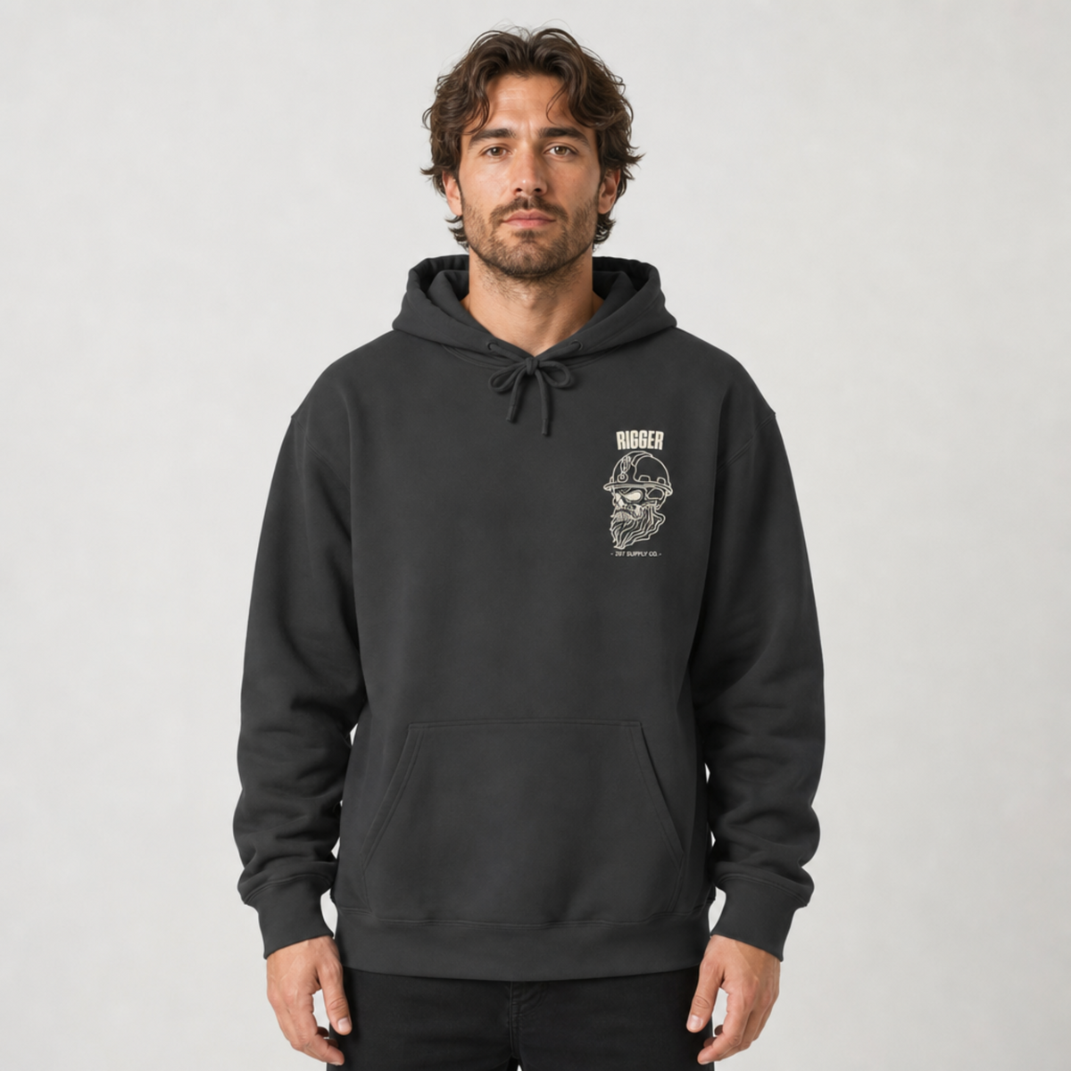 Rigger Skull Hoodie - Dark