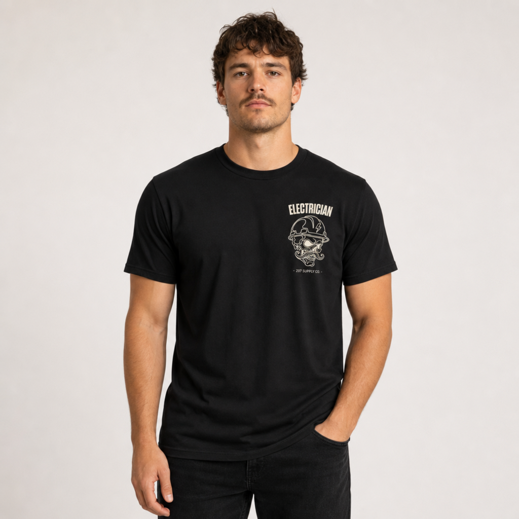 Electrician Skull Tee - Dark