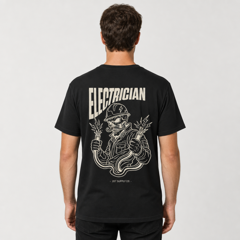 Electrician Skull Tee - Dark
