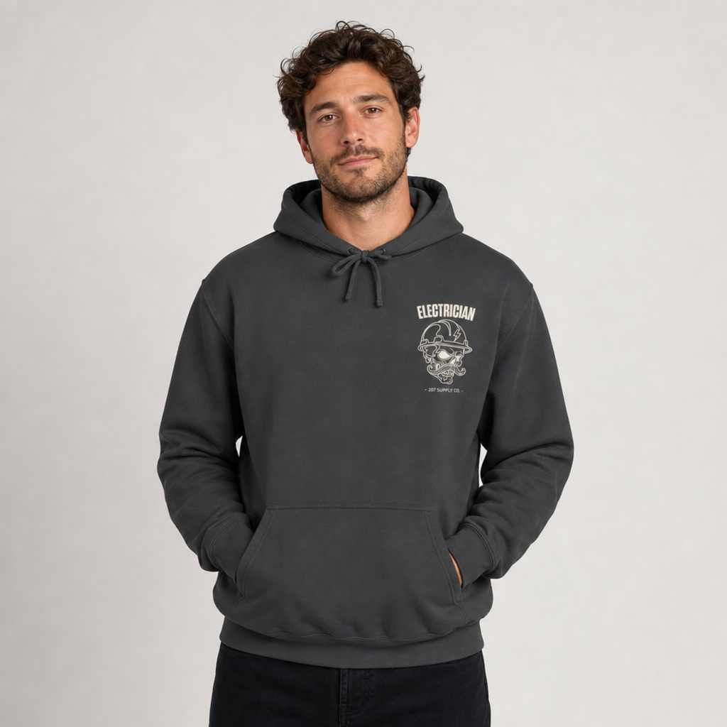 Electrician Skull Hoodie - Dark
