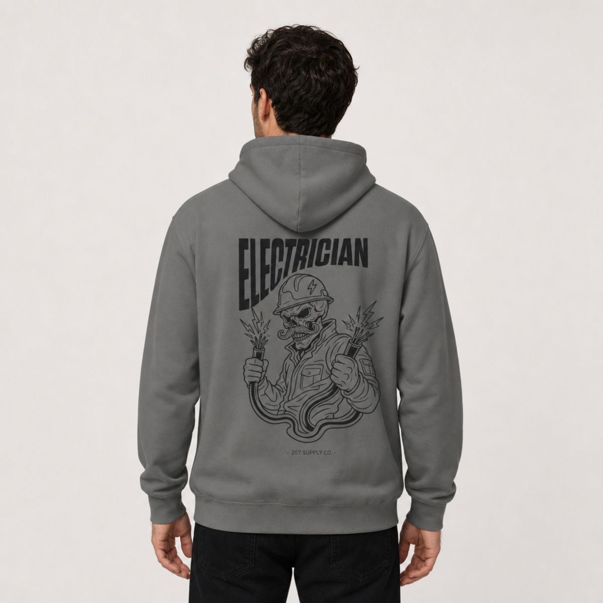 Electrician Skull Hoodie