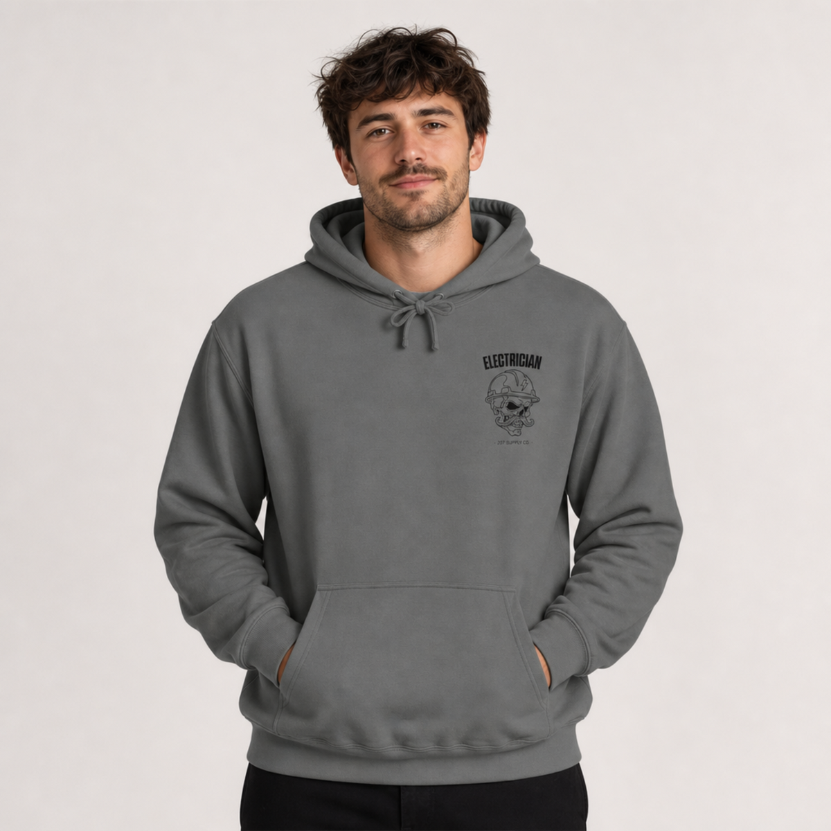 Electrician Skull Hoodie