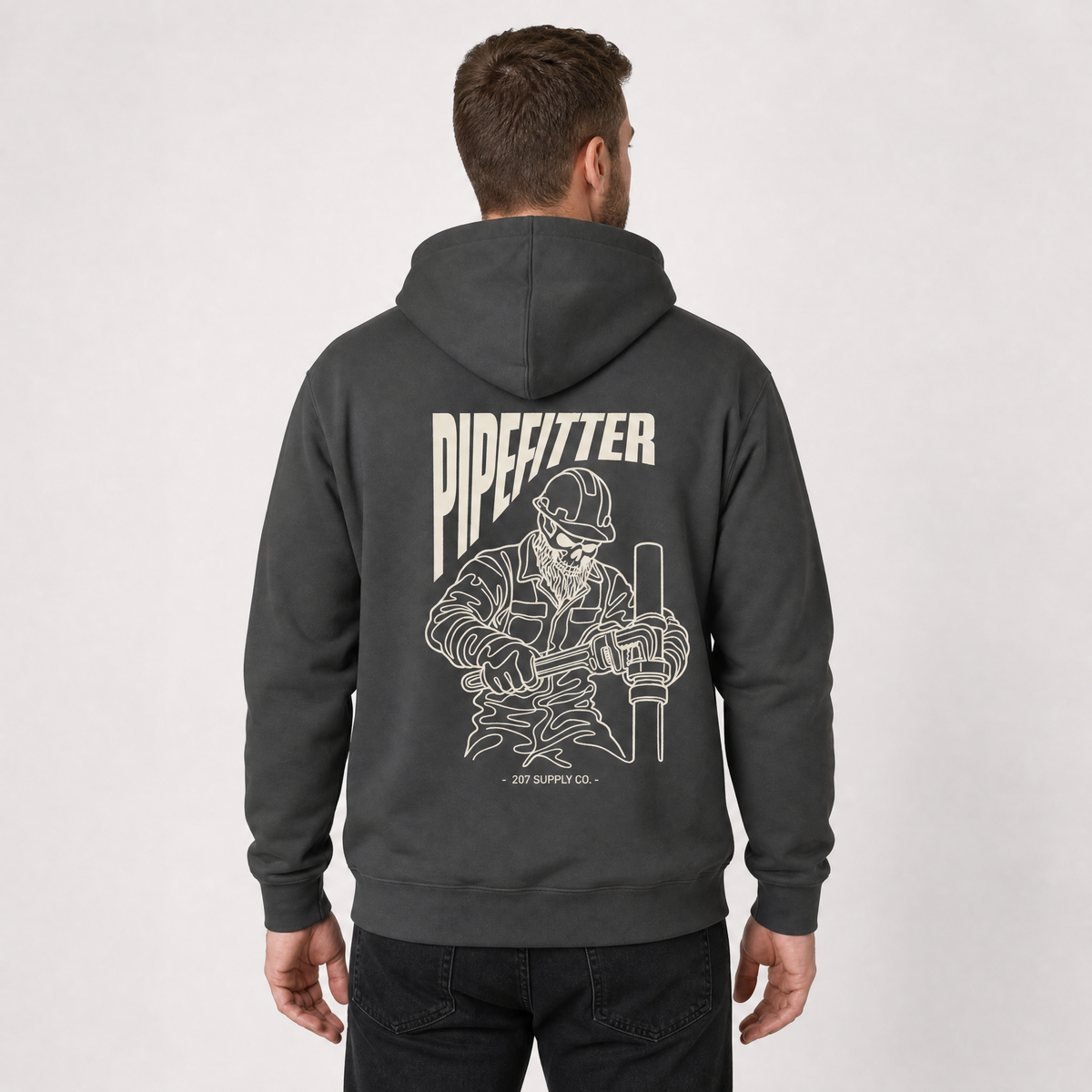 Pipefitter Skull Hoodie - Dark